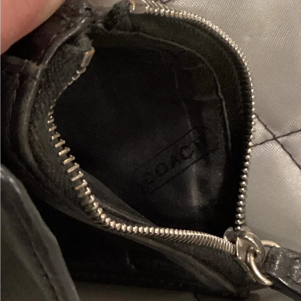 Coach compact leather